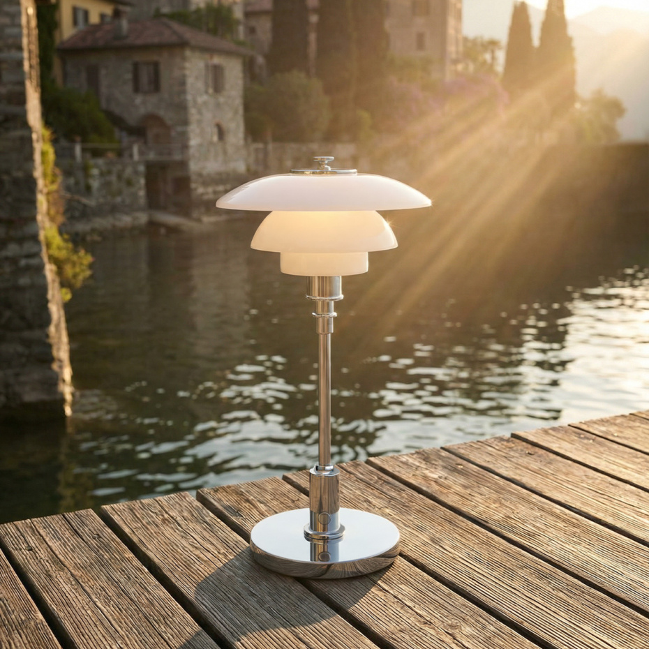 PH 1/1 Portable Bordslampa High Lustre Chrome Plated