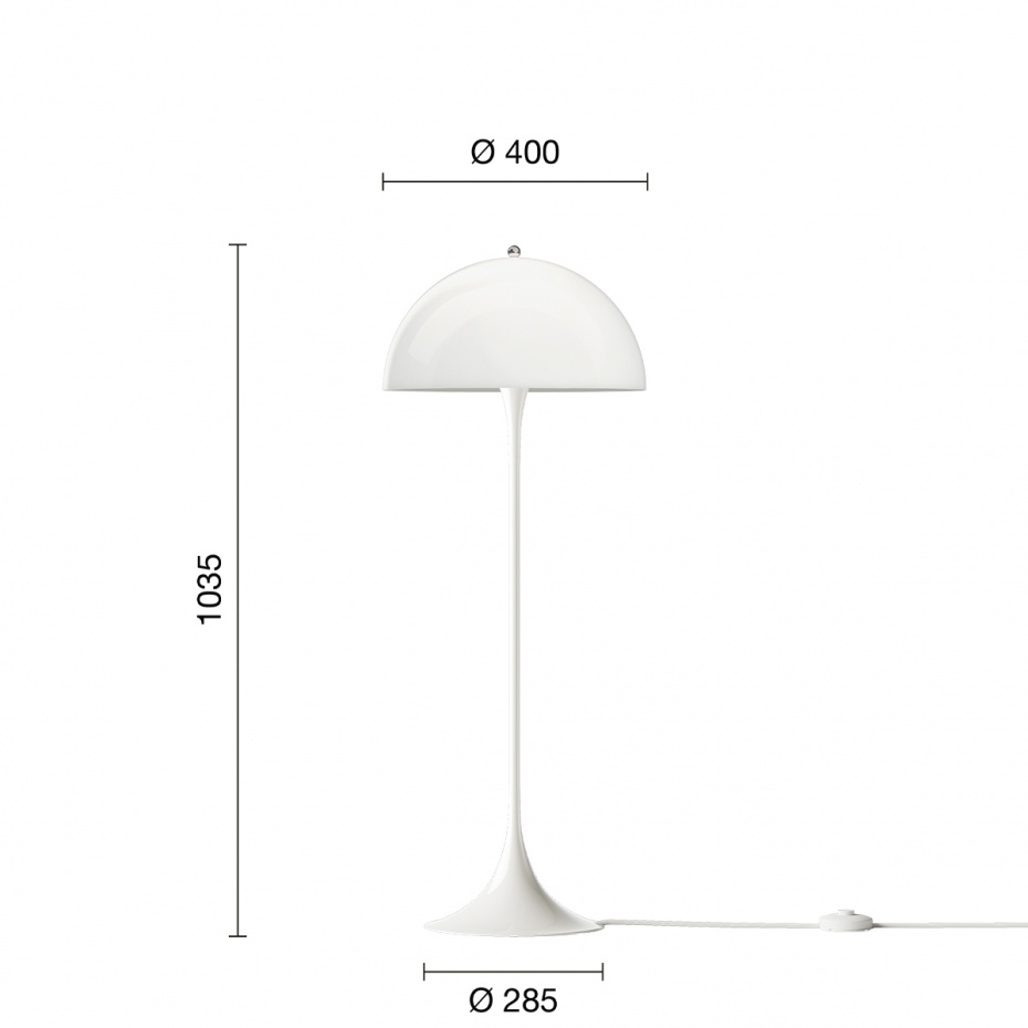 Panthella Ø400 Golvlampa Opal White