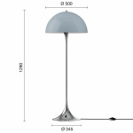 Panthella Ø500 Golvlampa Original Opal Blue Grey Panthella Ø500 Golvlampa Original Opal Blue Grey