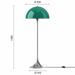 Panthella Ø500 Golvlampa Original Opal Green Panthella Ø500 Golvlampa Original Opal Green