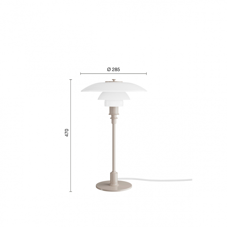 PH 3/2 Bordslampa Glossy Beige