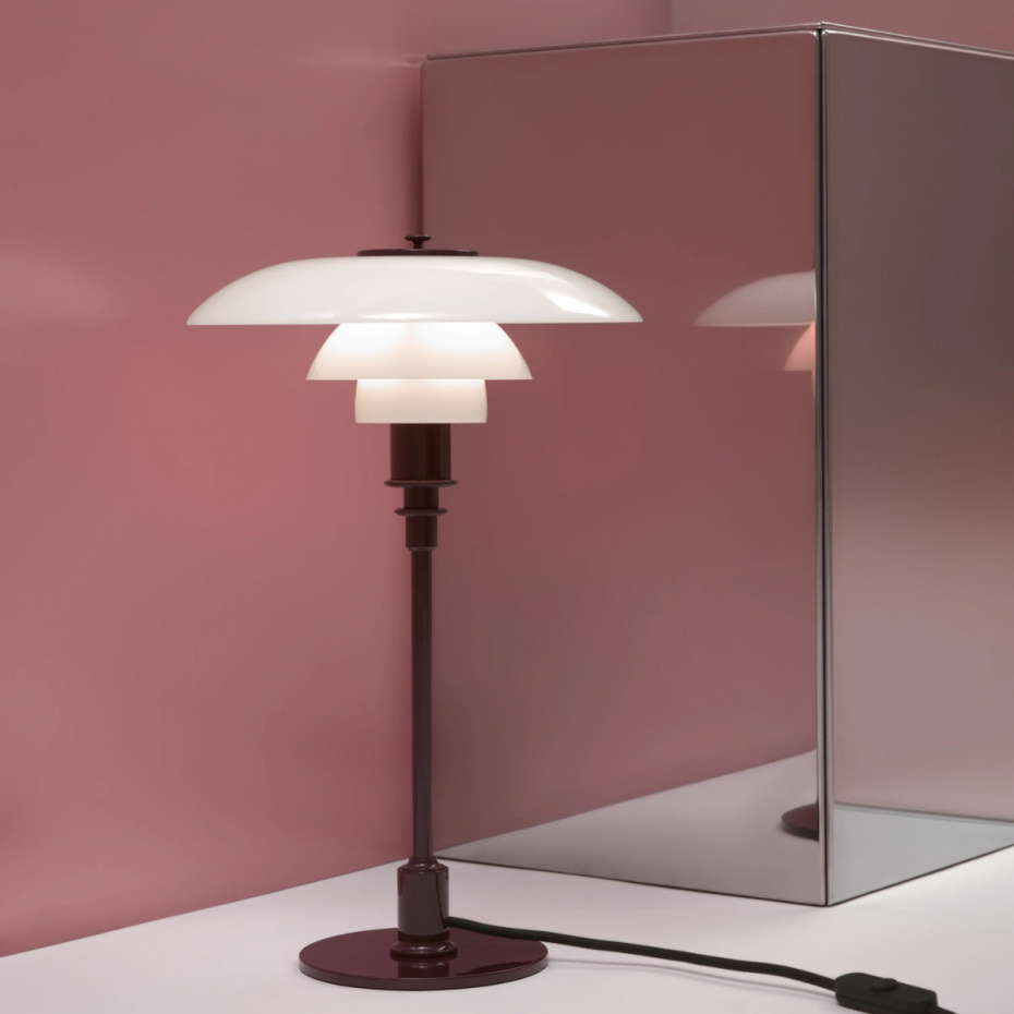 PH 3/2 Bordslampa Glossy Burgundy