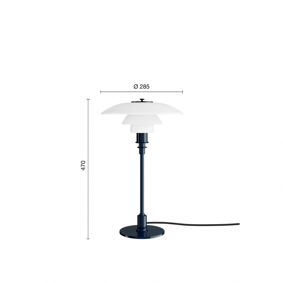 PH 3/2 Bordslampa Glossy Deep Blue