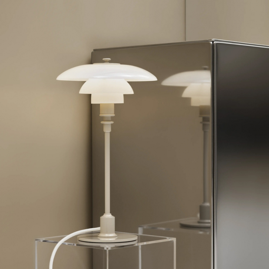 PH 2/1 Bordslampa Glossy Beige