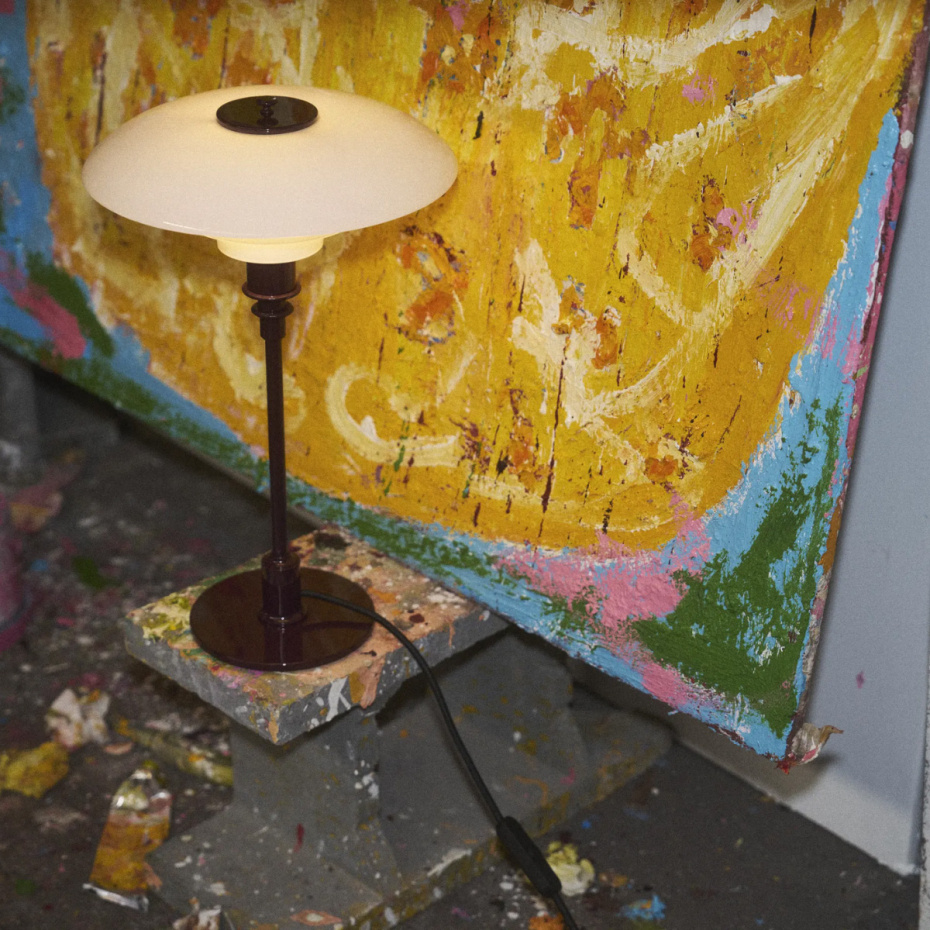 PH 2/1 Bordslampa Glossy Burgundy