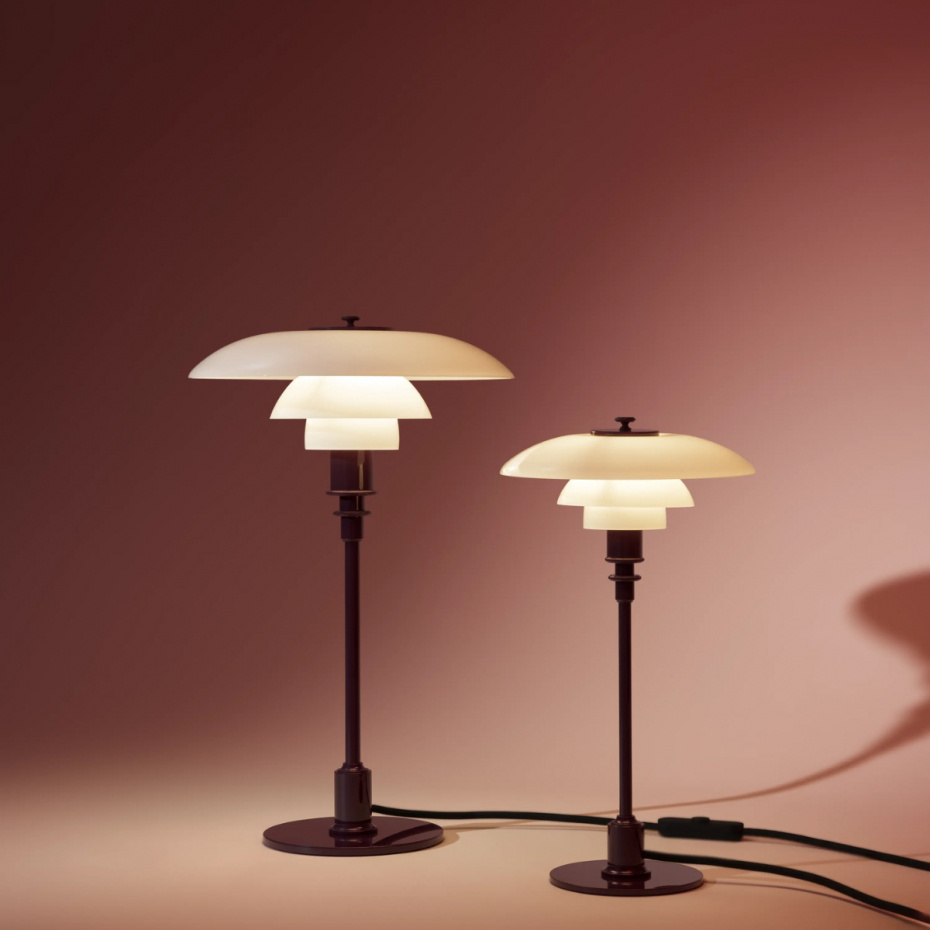 PH 2/1 Bordslampa Glossy Burgundy