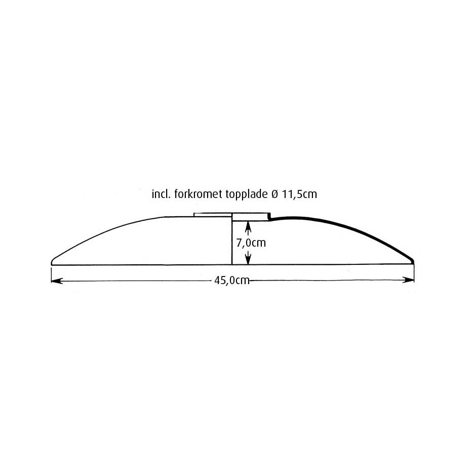 PH 4½-3½ Bord/Golv Överskärm Opalglas