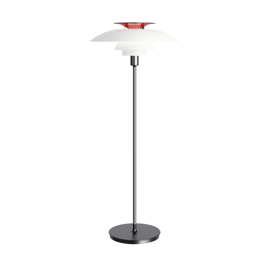 PH 80 Golvlampa White Opal Acryl/Chrome