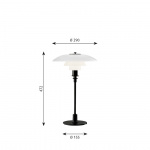 PH 3/2 Bordslampa Metalized Black PH 3/2 Bordslampa Metalized Black