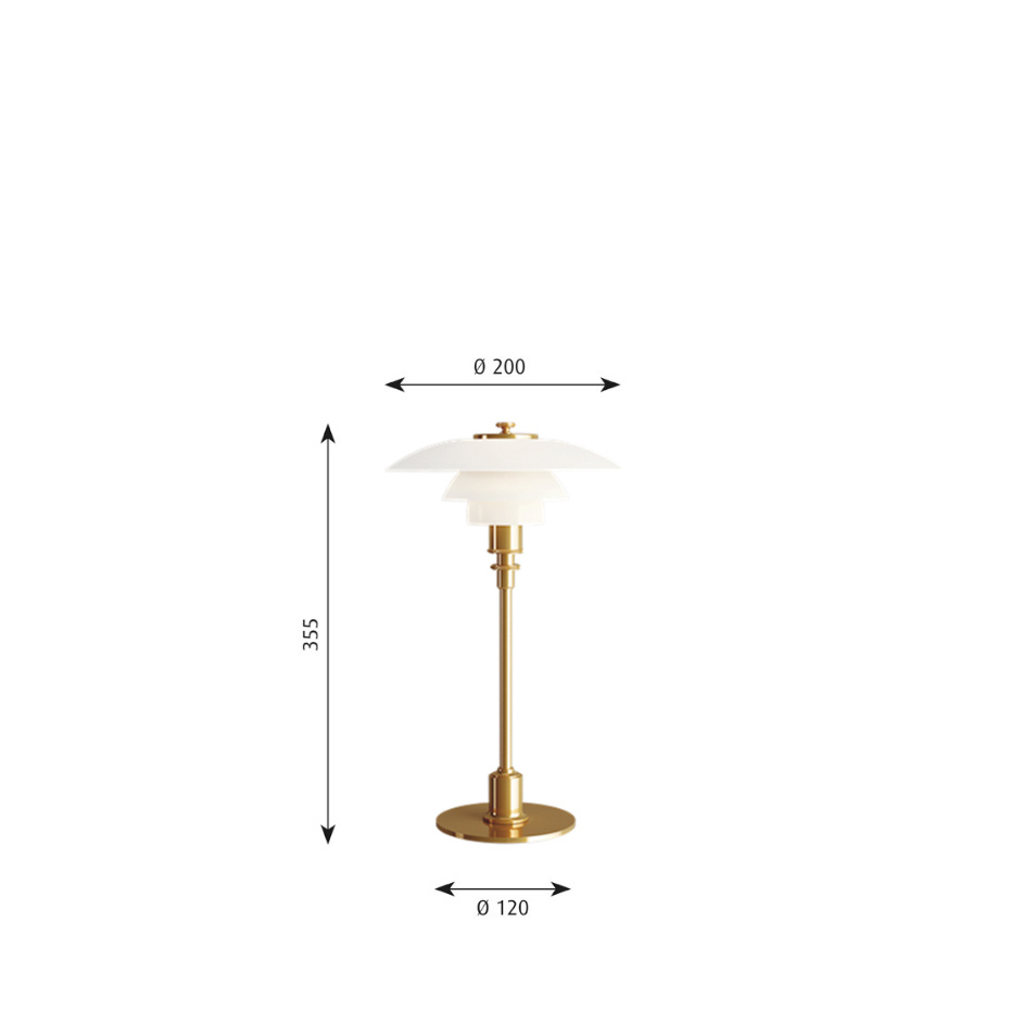 PH 2/1 Bordslampa Brass