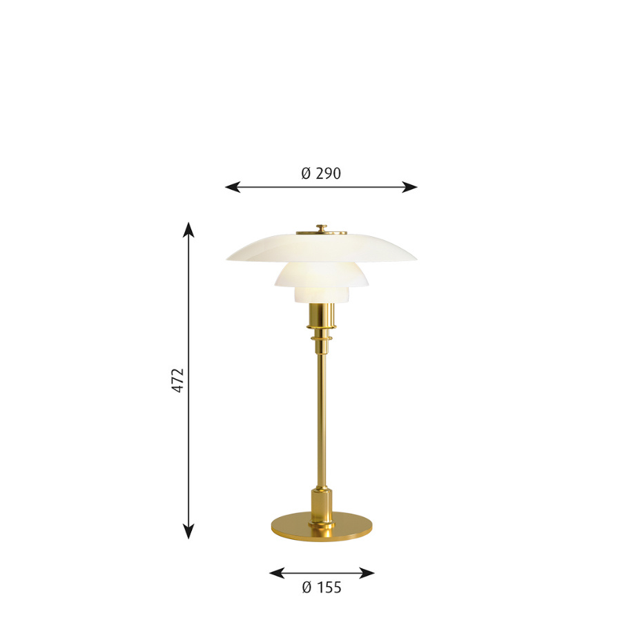 PH 3/2 Bordslampa Brass