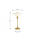 PH 3/2 Bordslampa Brass PH 3/2 Bordslampa Brass