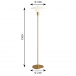 PH 3½-2½ Golvlampa Brass PH 3½-2½ Golvlampa Brass