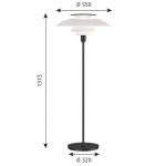 PH 80 Golvlampa White Opal Acryl/Black PH 80 Golvlampa White Opal Acryl/Black