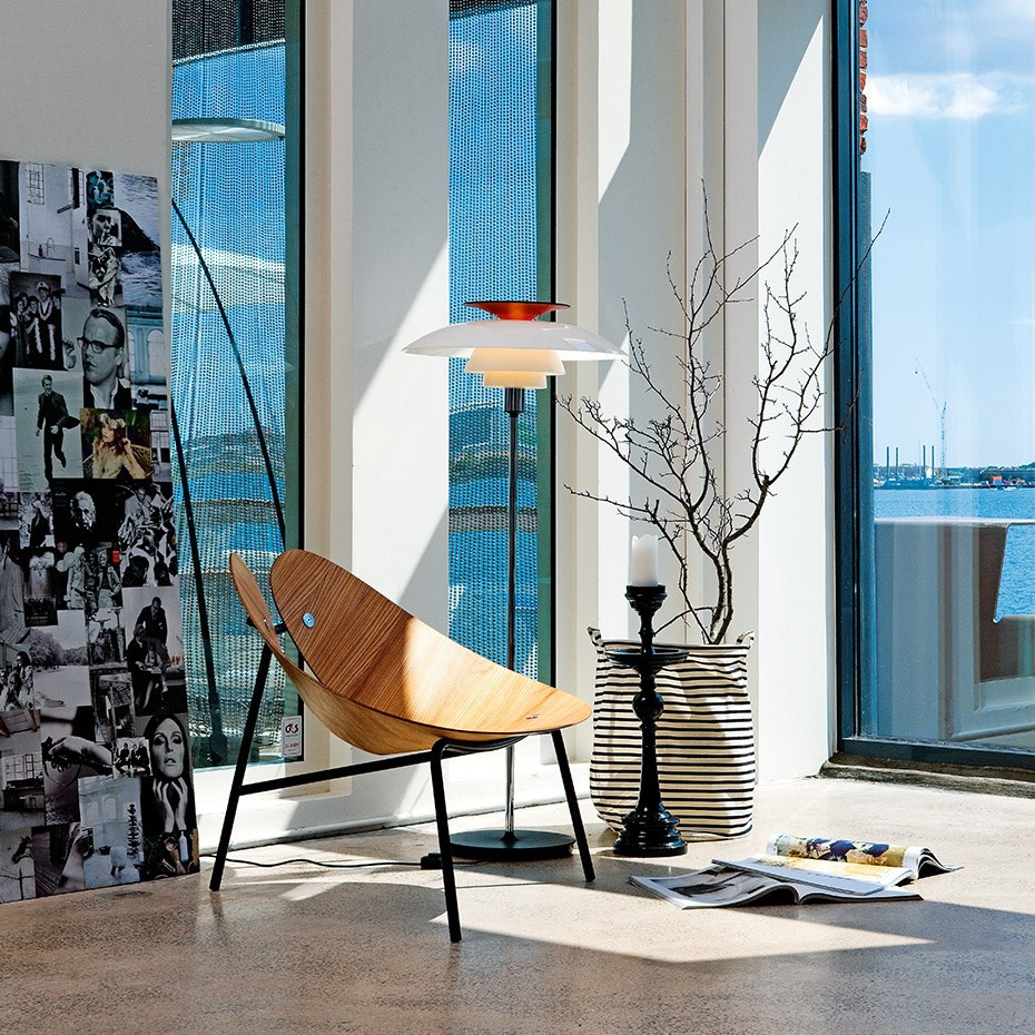 PH 80 Golvlampa White Opal Acryl/Black