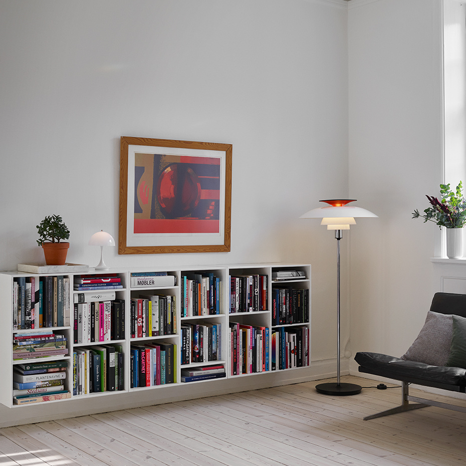 PH 80 Golvlampa White Opal Acryl/White