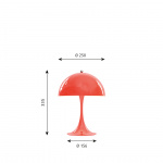 Panthella Ø250 Bordslampa Coral Panthella Ø250 Bordslampa Coral