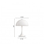 Panthella Ø250 Portable Bordslampa White Opal Acryl Panthella Ø250 Portable Bordslampa White Opal Acryl