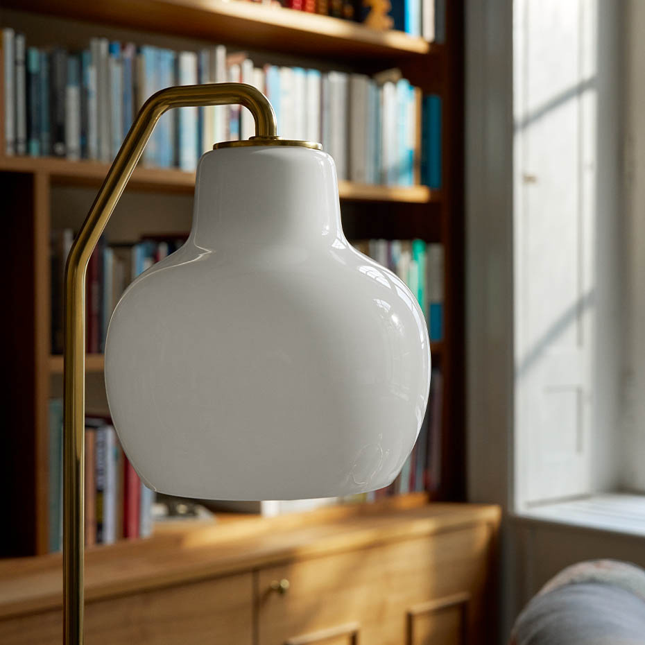 VL Ring Crown Golvlampa Brass/Opal Glass