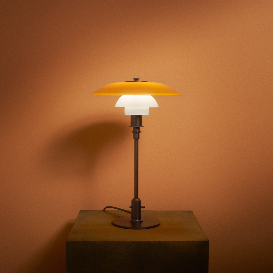 PH 3/2 Bordslampa Centenary Edition Amber/Opal White