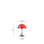 Panthella Ø160 Portable Bordslampa Original Opal Red V3 Panthella Ø160 Portable Bordslampa Original Opal Red V3