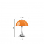 Panthella Ø250 Portable Bordslampa Original Opal Orange V3 Panthella Ø250 Portable Bordslampa Original Opal Orange V3