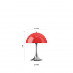 Panthella Ø250 Portable Bordslampa Original Opal Red V3 Panthella Ø250 Portable Bordslampa Original Opal Red V3