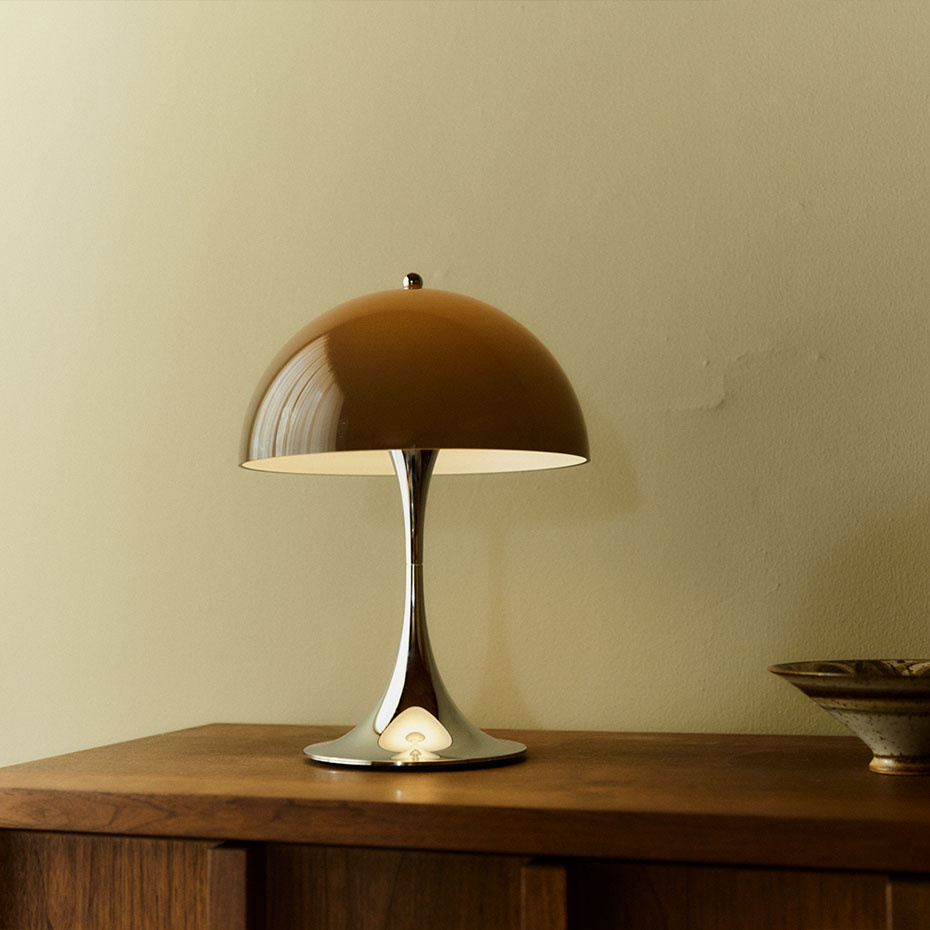 Panthella Ø250 Portable Bordslampa Original Opal Brown V3