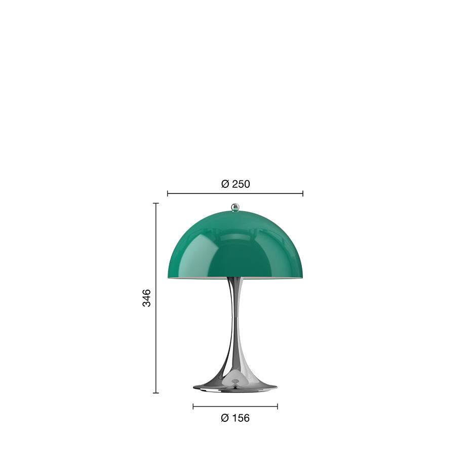 Panthella Ø250 Portable Bordslampa Original Opal Green V3