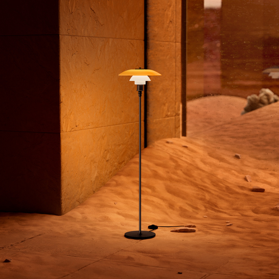 PH 3½-2½ Golvlampa Centenary Edition Amber/Opal White