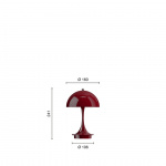 Panthella Ø160 Portable Bordslampa Opaque Burgundy V3 Panthella Ø160 Portable Bordslampa Opaque Burgundy V3