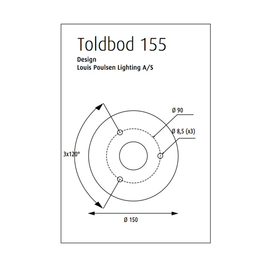 Toldbod 155 Pollare Aluminium Med Fotplatta