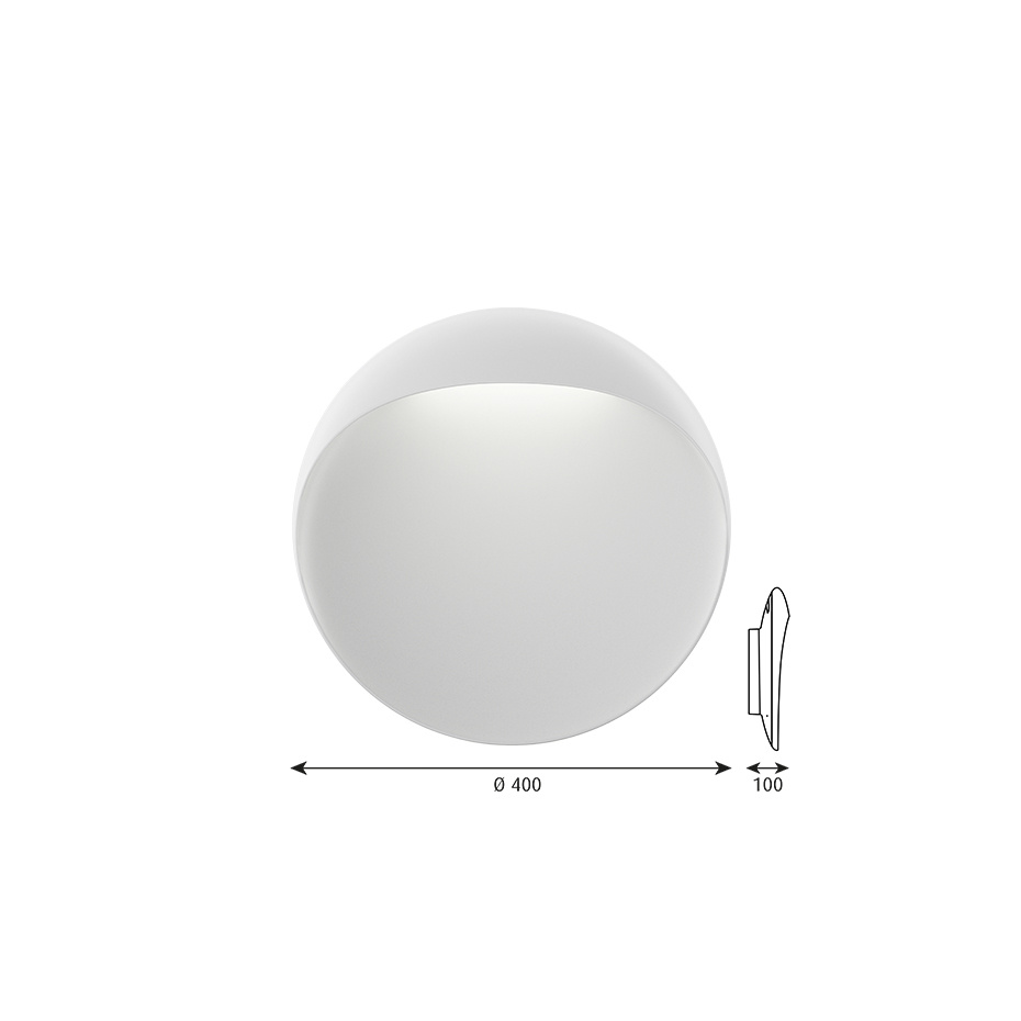 Flindt Ø400 Vägglampa White