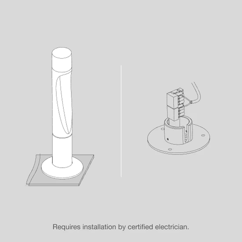 Flindt Garden Pollare Short Corten Med Fotplatta