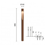Flindt Garden Pollare Long Corten Med Jordspett Flindt Garden Pollare Long Corten Med Jordspett