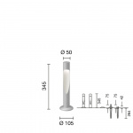 Flindt Garden Pollare Short Aluminium Med Ankarfäste Flindt Garden Pollare Short Aluminium Med Ankarfäste