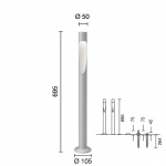 Flindt Garden Pollare Long Aluminium Med Fotplatta Flindt Garden Pollare Long Aluminium Med Fotplatta