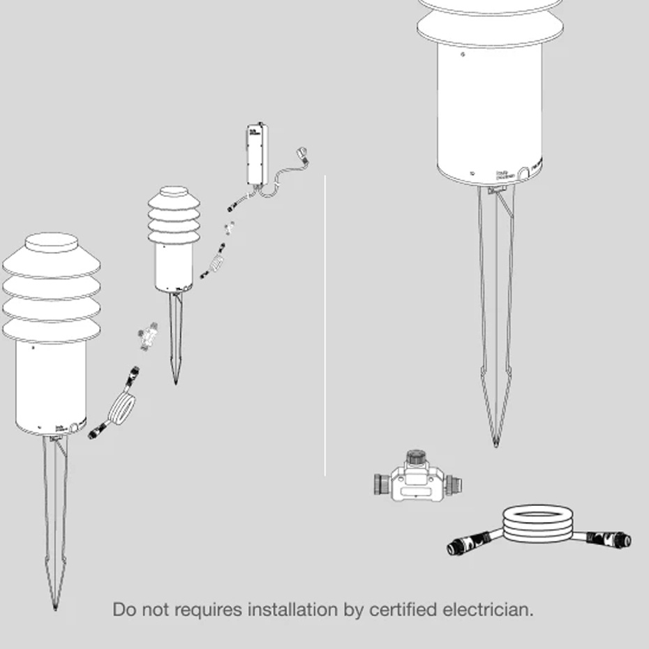 Bysted Garden Pollare Short Corten Med Jordspett