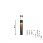 Flindt Garden Pollare Short Black Med Jordspett Flindt Garden Pollare Short Black Med Jordspett