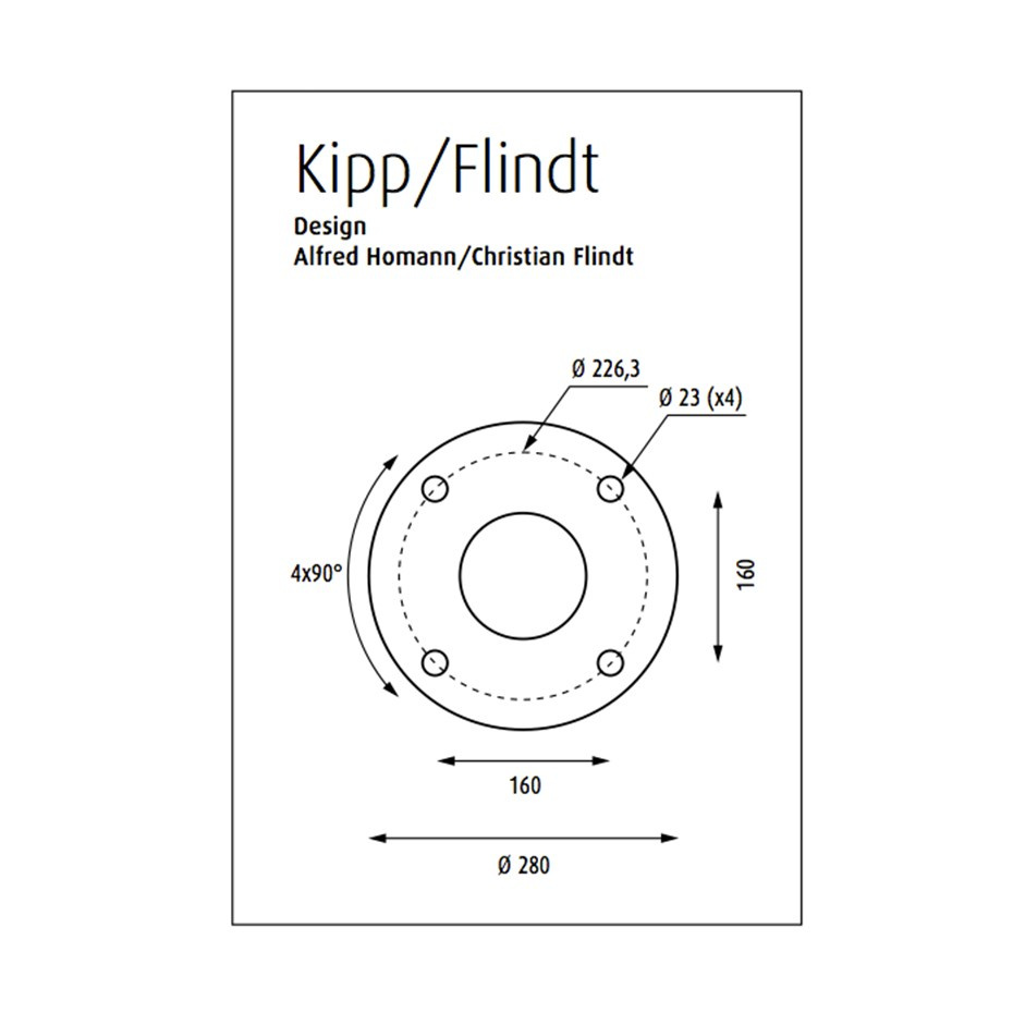 Kipp LED Pollare Aluminium Med Fotplatta V3