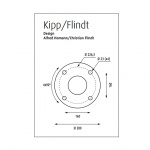 Kipp LED Pollare Grey Med Fotplatta V3 Kipp LED Pollare Grey Med Fotplatta V3