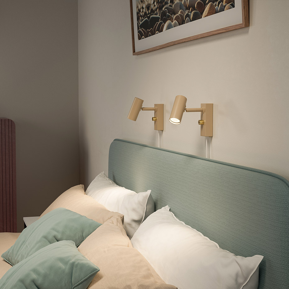 Cato Vägglampa Nougat/Mässing