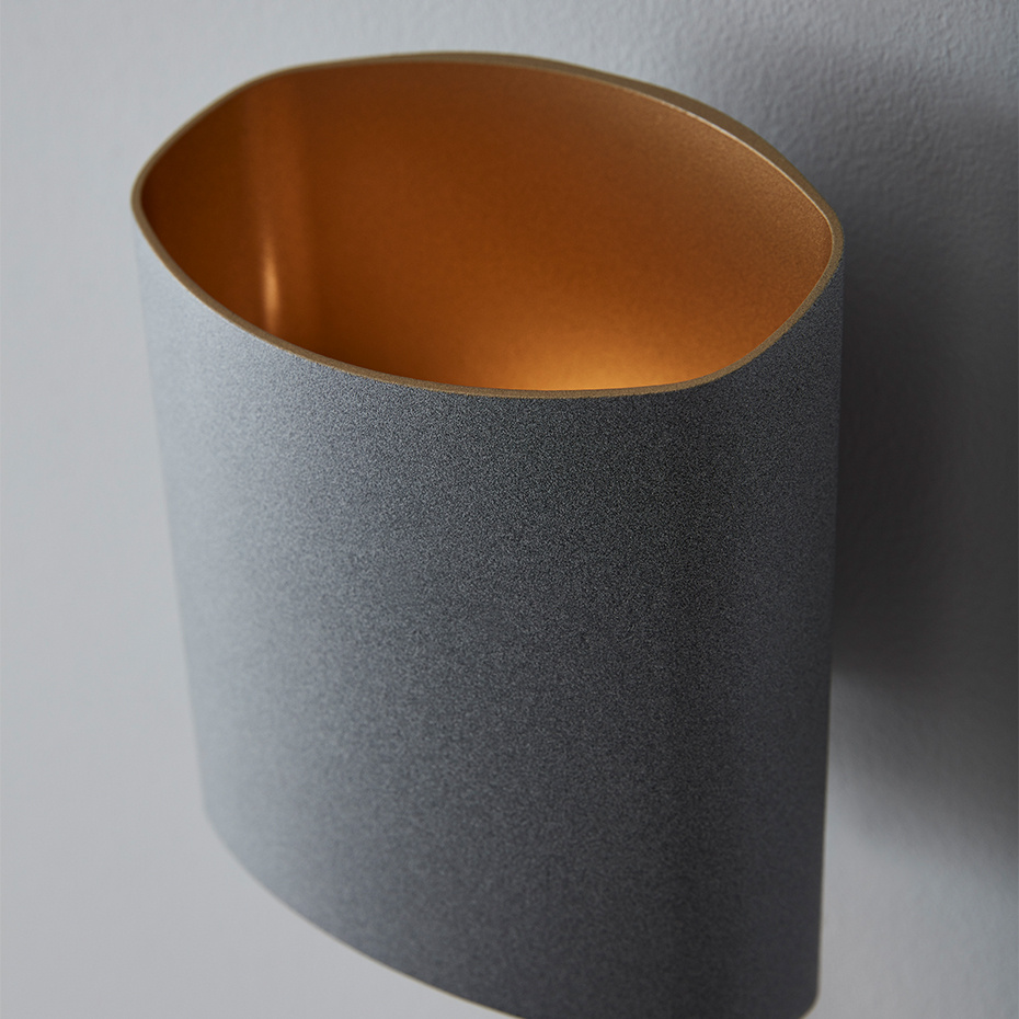 Sinne Vägglampa Vit Struktur/Silver