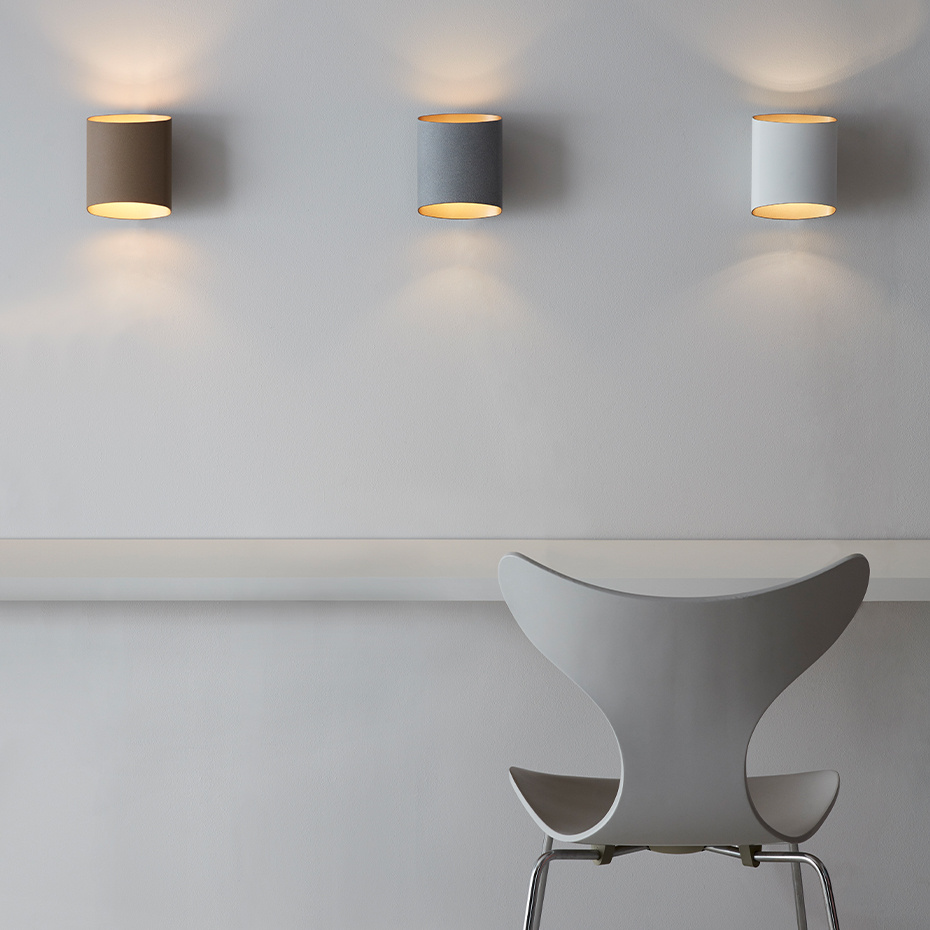 Sinne Vägglampa Vit Struktur/Silver