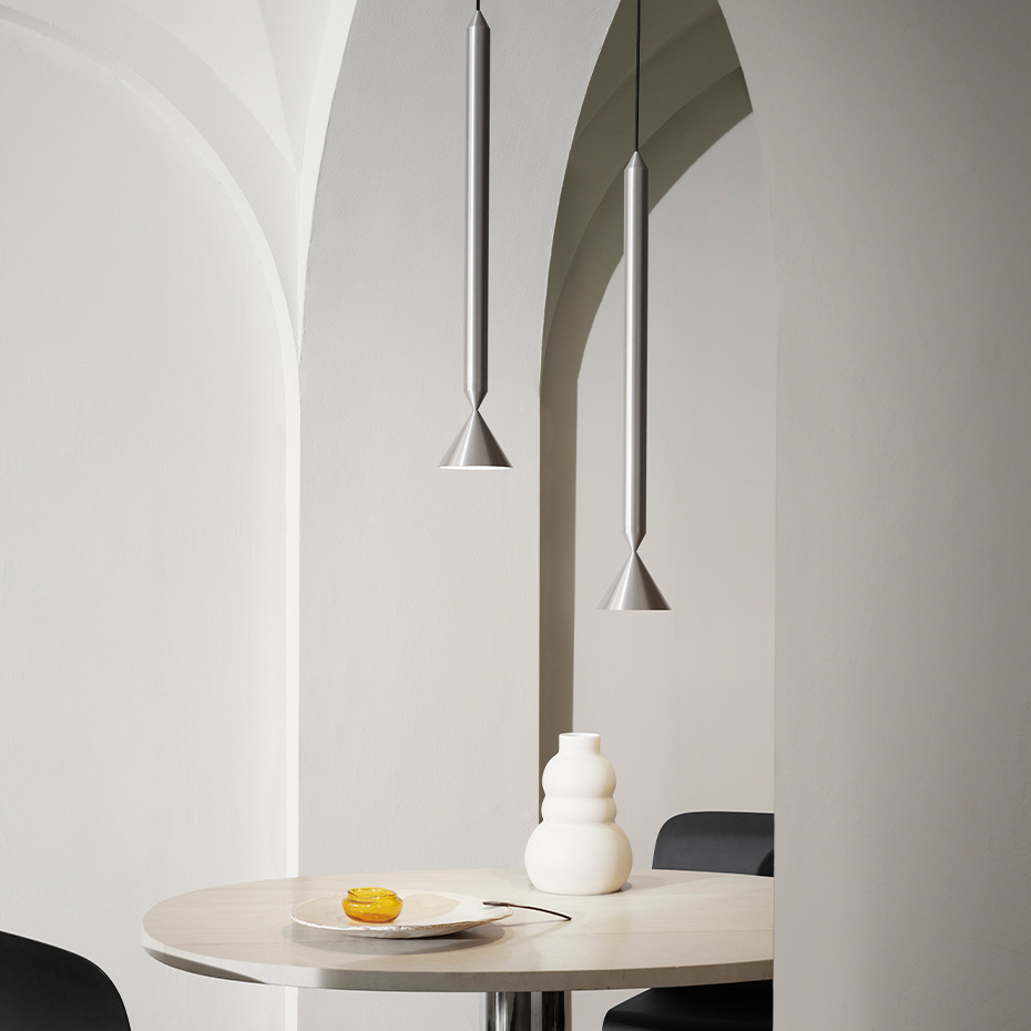 Apollo 59 Pendel Light Grey/Aluminium