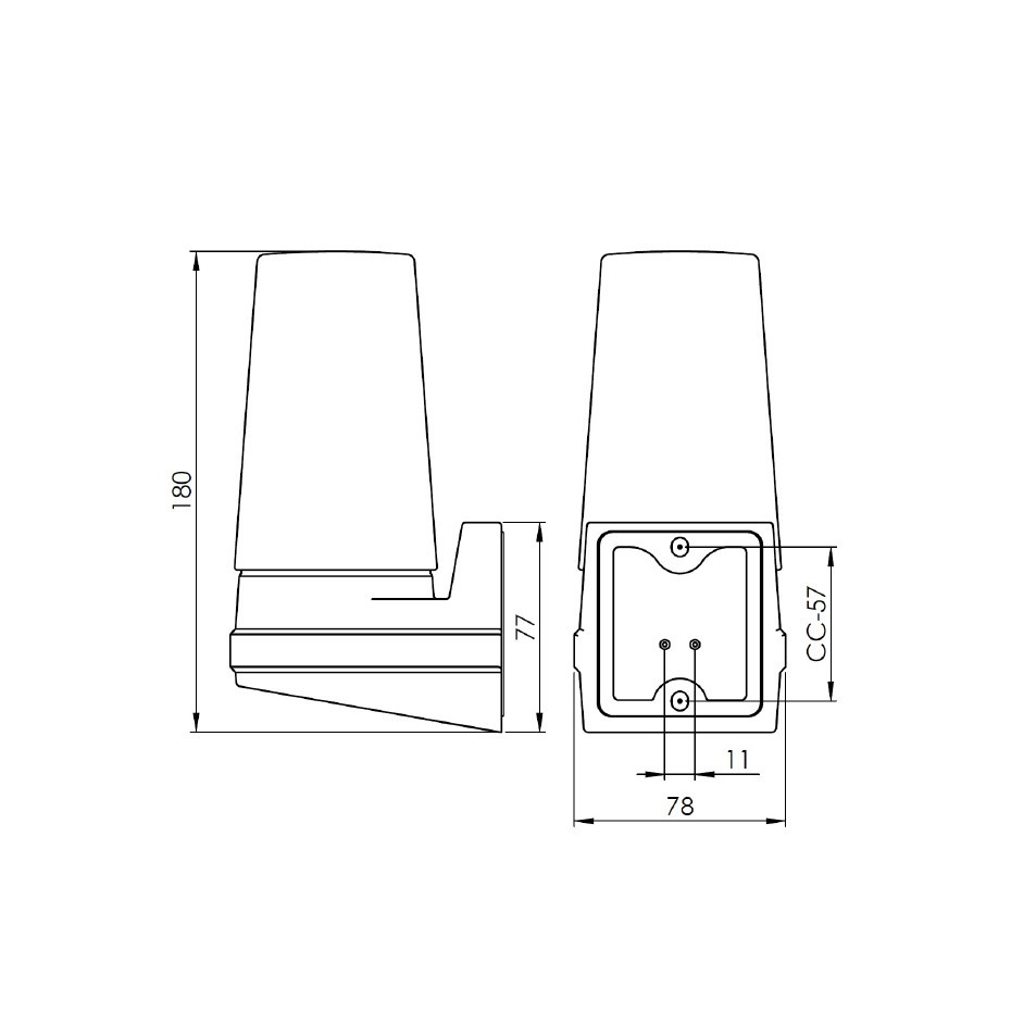 Bernadotte Vägglampa Svart IP44