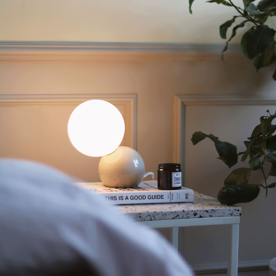 Ripley Bordslampa/Vägglampa Beige