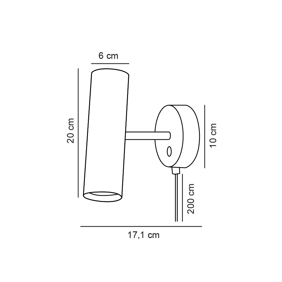MIB 6 Vägglampa Svart