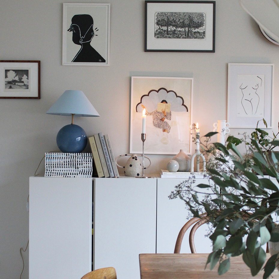 Iris 35 Bordslampa Duvblå