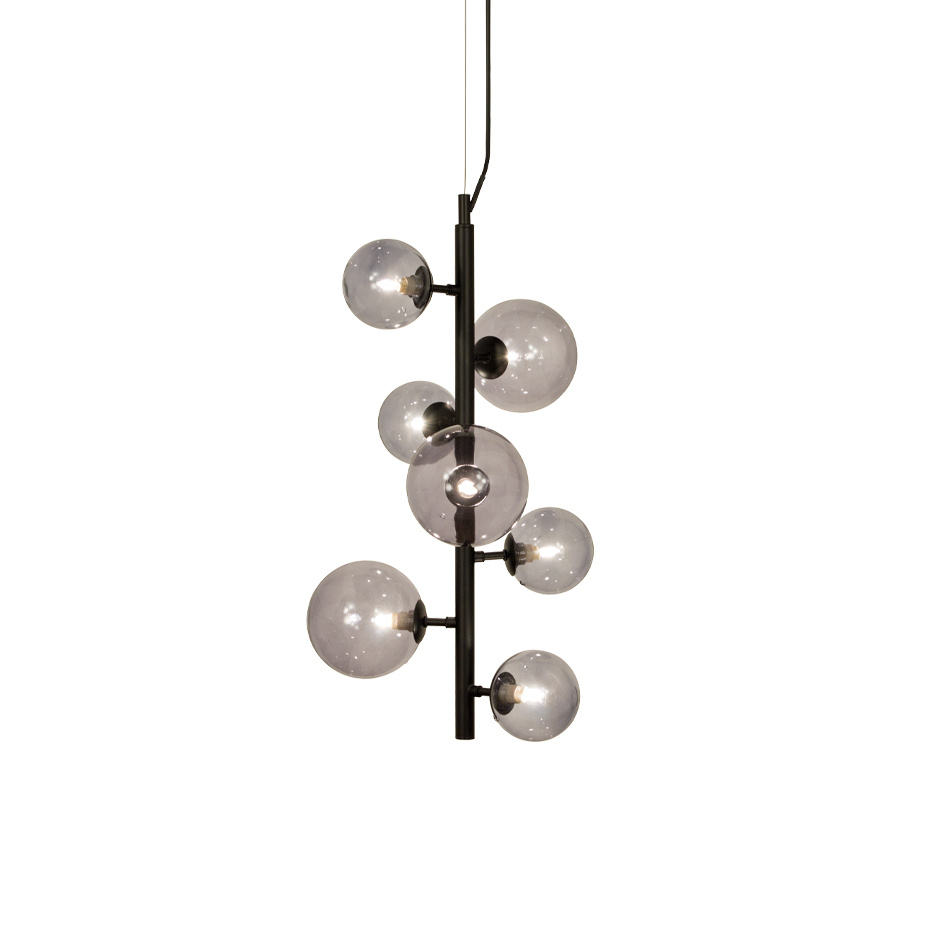 Molekyl Pendel Lodrät Svart/Rökfärgad